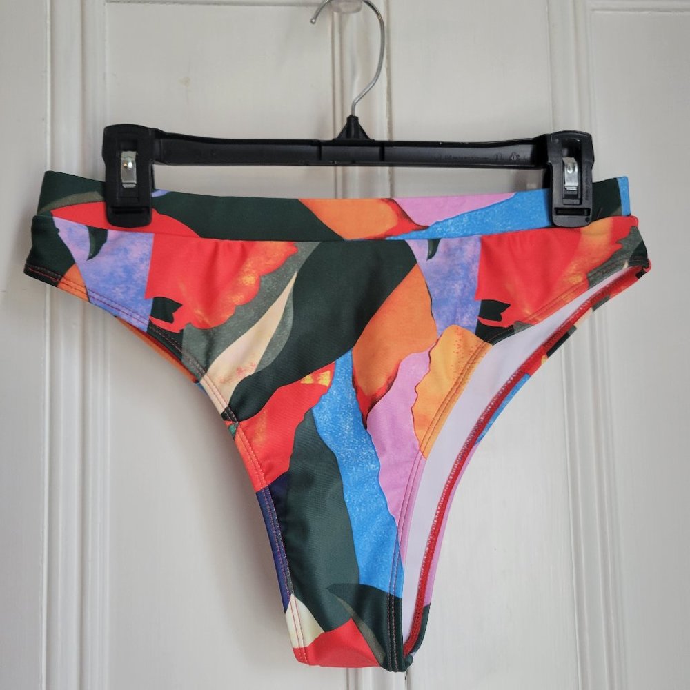 Venice Cheeky Bikini Bottom - Swimlly - NEW sz XL  green, orange